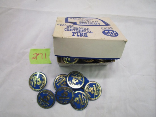 Old Box of 1967 NE Centennial Pin Backs