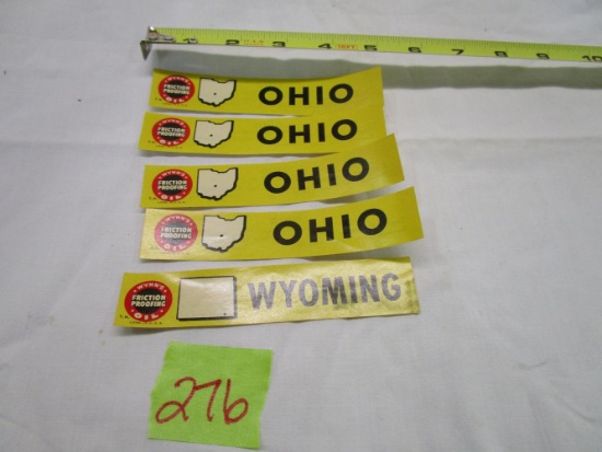 Old Wynn's Friction Proofing - State Decals