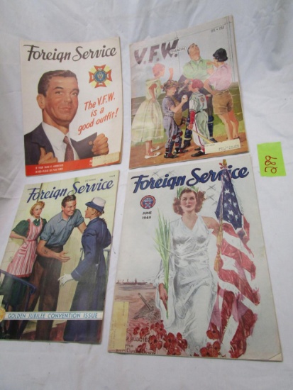 4 Issues of Foreign Services Magazine 1940s-1960