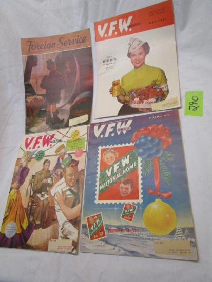 4 Issues of Foreign Services Magazine 1950s