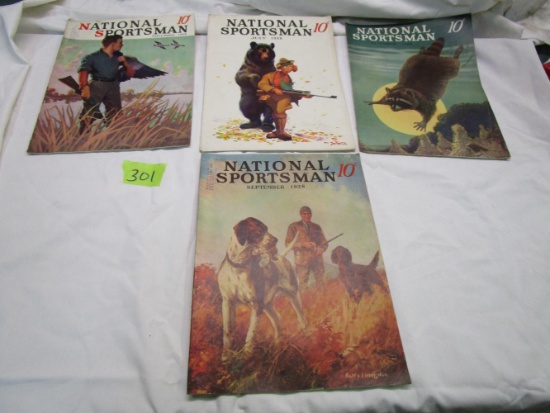 4 Issues of 1938 National Sportsman Magazine