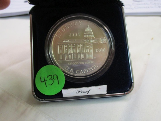 2001 Silver Proof US Capital Round