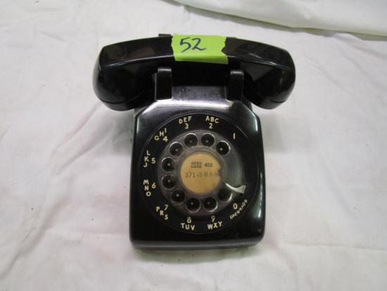 Black Western Electric Rotary Dial Telephone