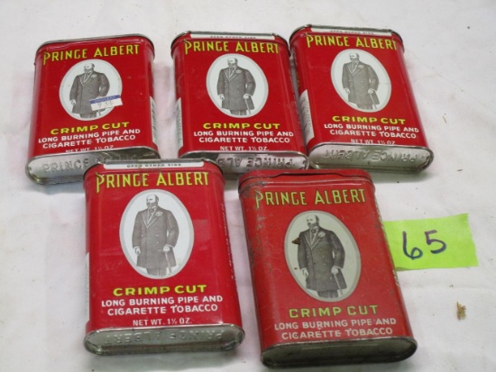 5 Old Prince Albery Tobacco Tins