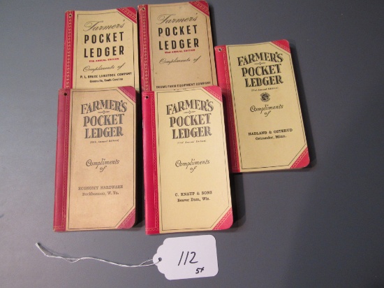 farmer's pocket ledgers (VA, SC, MO, MN, WI)  5X