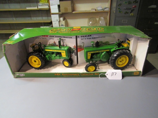 50th anniversary collector set diecast "120" tractor & "820" tractor W/ box