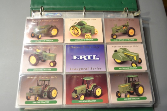 Album of tractor collector cards