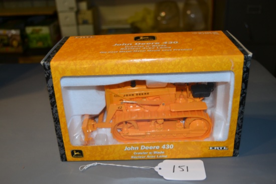 diecast JD yellow "430" crawler & blade  W/box