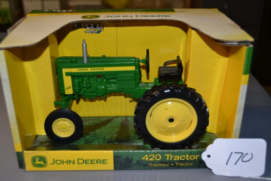 diecast JD "420" wide front tractor  W/box
