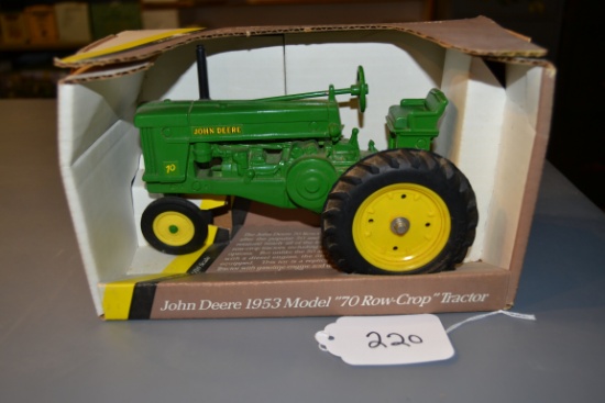 diecast JD 1953 "70" row crop tractor W/box