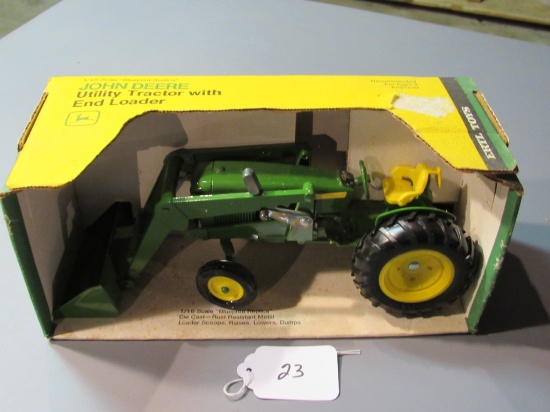 diecast JD utility tractor with front loader W/ box