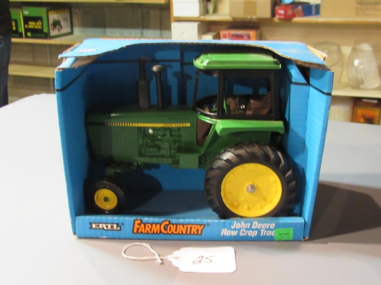 diecast JD row crop tractor W/ box