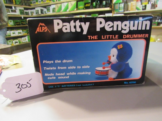 Patty Penguin Little Drummer (battery operated) W/box