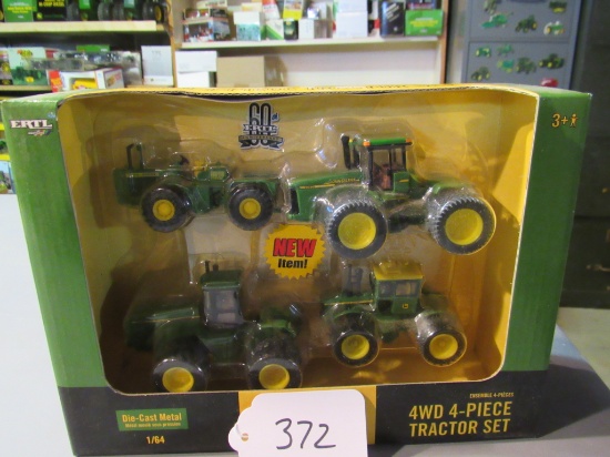 diecast JD 4WD - 4 pc tractor set W/box