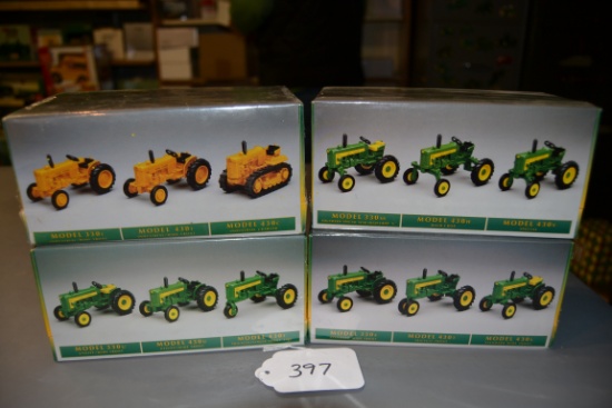 JD Dubuque Work Historical tractor sets - #1, 2, 3, & 4  W/box