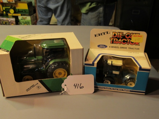 diecast Ford "FW60"tractor & JD utility tractor  W/box