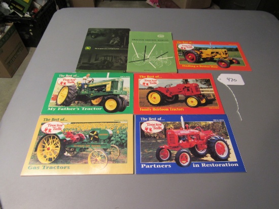 tractor talk pamphlets + tractor service manual + JD notebook 7X