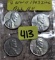 4 WW2 1943 Zinc Cents