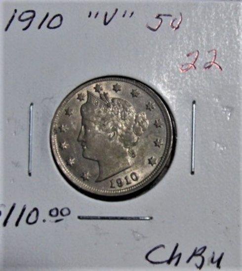 1910 Liberty "V" Nickel