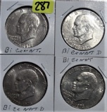 4 Bicentennial Ike Dollars