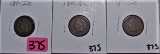 1891, 1896, 1897 Indian Head Cent