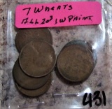 7 Wheat Cents
