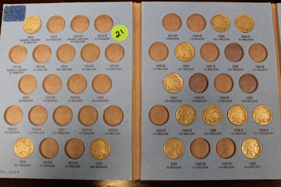 30 Buffalo Nickels in Book