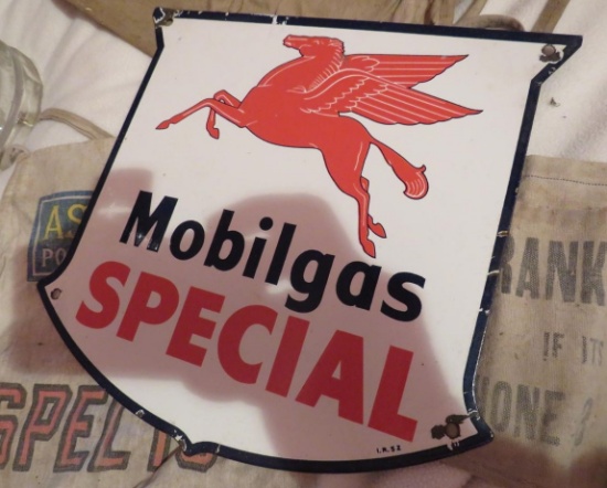Mobil gas Special porcelain sign