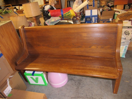 Oak Church Pew