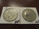 1921 Morgan and 1923 Peace Dollar