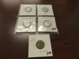 7 steel pennies and 1 1946S