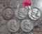 5 Franklin Half Dollars