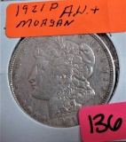 1921-D AU Morgan Dollar