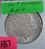 1921-D AU Morgan dollar