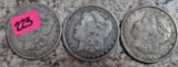 1878, 1900-O, 1921-S Morgan Dollars