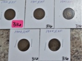 1900, 01, 02, 03, 04 Indian Head Cents