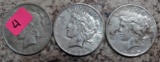 1922-D, 1923-S, 1925-S Peace Dollars