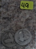 3 Liberty Quarter Dollars