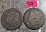 1879-S, 1890-O Morgan Dollars