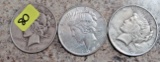 1922, 1923-D, 1924 Peace Dollars