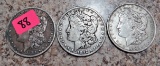 1889-O, 1892-O, 1921 Morgan Dollars