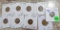 (8) 1927, (1) 20-D Lincoln Cents