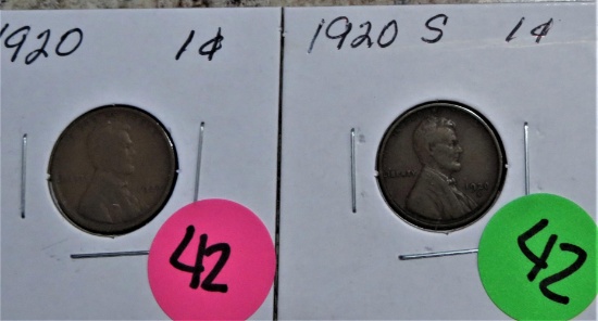 1920 P&S Lincoln Cents