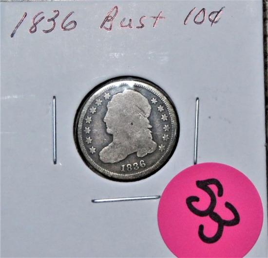1836 Bust Dime
