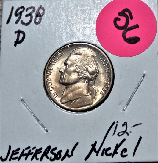 1938-D Jefferson Nickel