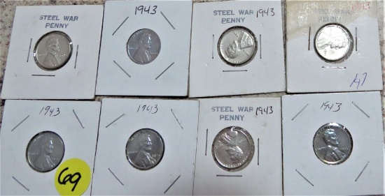 (8) 1943 Lincoln Cents