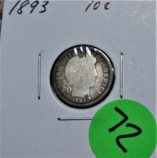 1893 Barber Dime