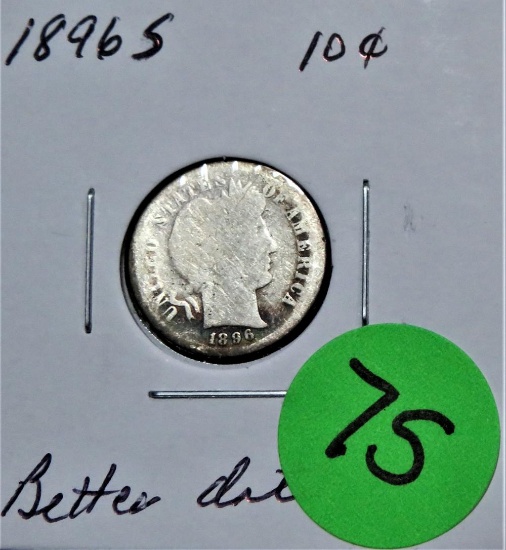 1896-S Barber Dime