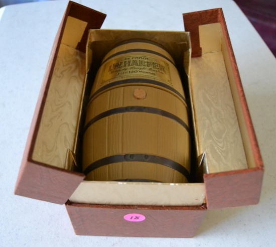 I.W. Harper Whiskey barrel (unopened)