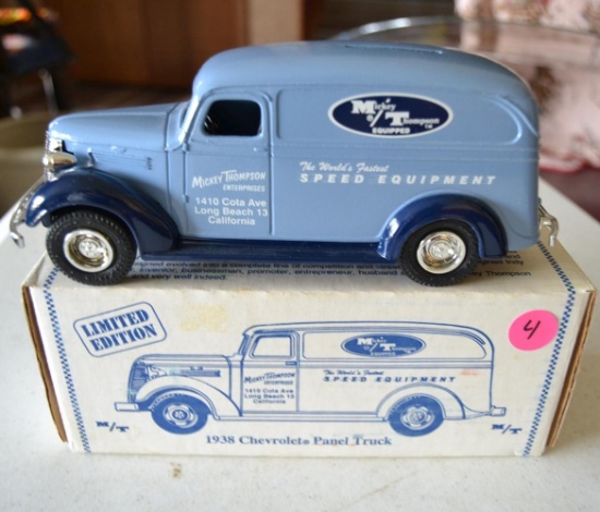 Diecast 1938 Chevy panel truck bank